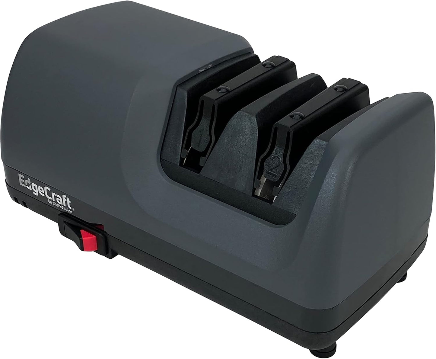 EdgeCraft Electric Knife Sharpeners Diamond Hone with 100-Percent Diamond Abrasives and Precision Angle Guides for 15-Degree Straight-Edge and Serrated Knives, 2-Stage, Black