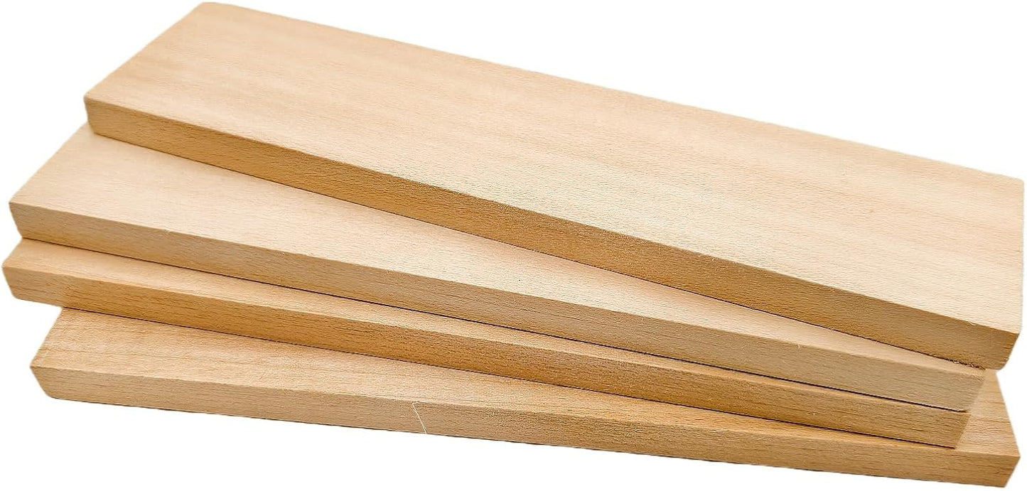 Unfinished Basswood Blocks for Crafts, Wood Craft Panels for Art, Engraving, Painting, DIY Projects, Chip Carving, Fretwork (7.87 x 3.93 x 0.78 in)