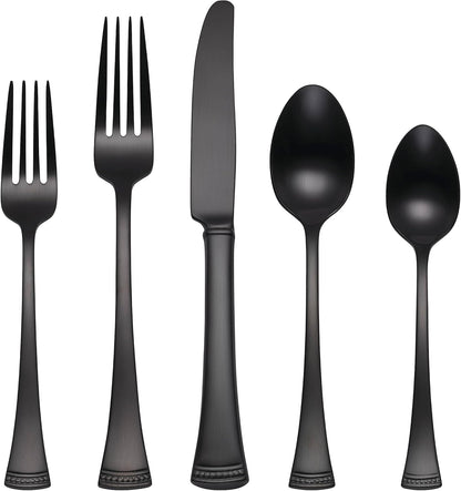 Lenox Silverware Set, Portola 12-Piece Steak Knife Flatware Set, Service For 12, Made Of 18/10 Stainless Steel, Dishwasher Safe, Home And Kitchen Utensils, Knives, Cutlery (Silver, 12 Piece)
