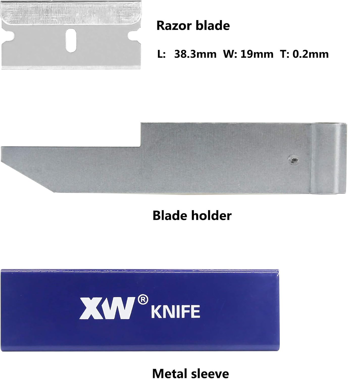 XW Handy Safety Box Cutters, Auto-retractable Razor Blade Carton Cutter for Opening Packages, 10-Pack