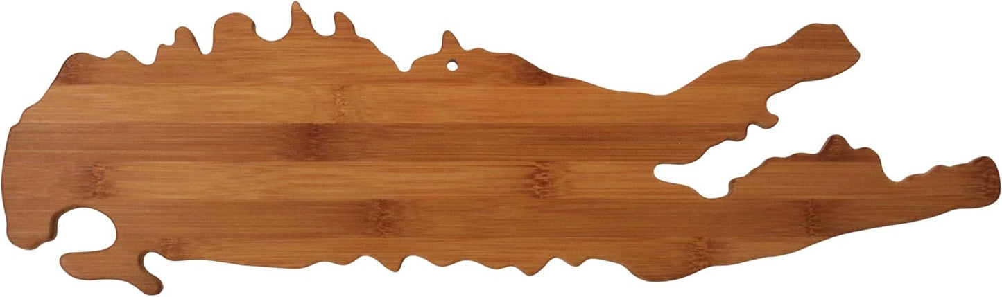 Totally Bamboo Oklahoma State Shaped Bamboo Serving and Cutting Board