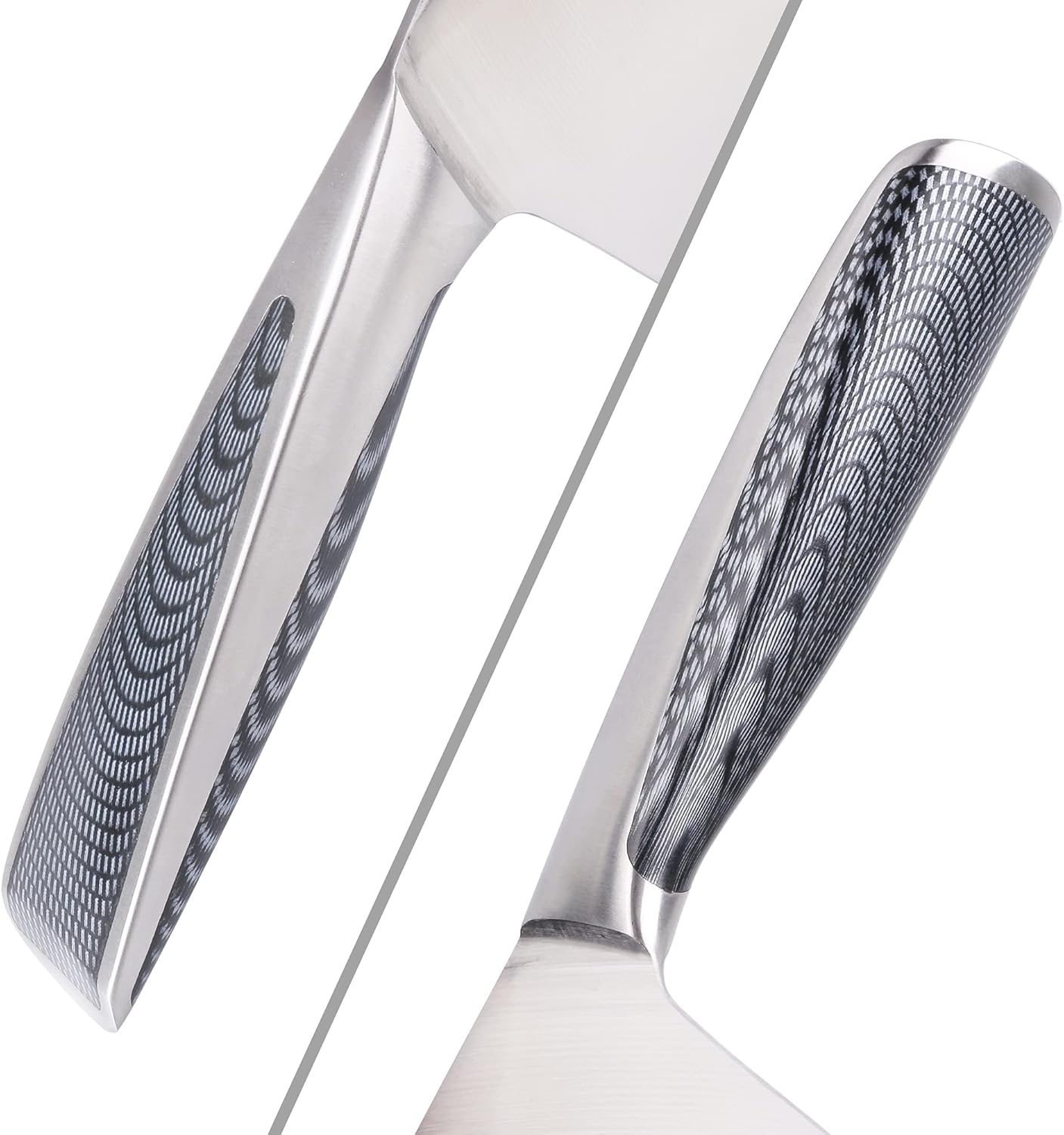 WILDMOK 3pcs Knife Set Stainless Steel Kitchen Knives Set 7inch Bone Chopper 7inch Nakiri Knife and 5inch Utility Cutter with Stainless Steel & ABS Handle, Perfect Cutlery Set Gift