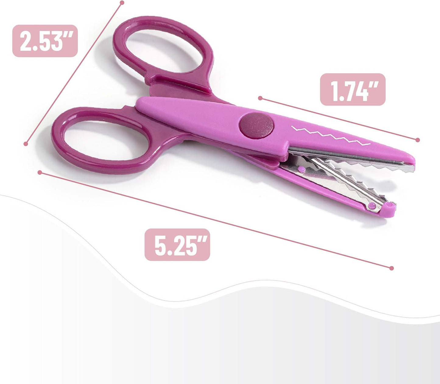 Mr. Pen- Craft Scissors Decorative Edge, 6 Pack, Bright, Zig Zag Scissors for Crafting, Scrapbooking, Fancy, Pattern, Design