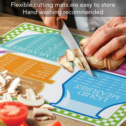 Cut N' Funnel Measure of a Good Cook Flexible Plastic Cutting Board Mat 15" X 11.5" Made in the USA