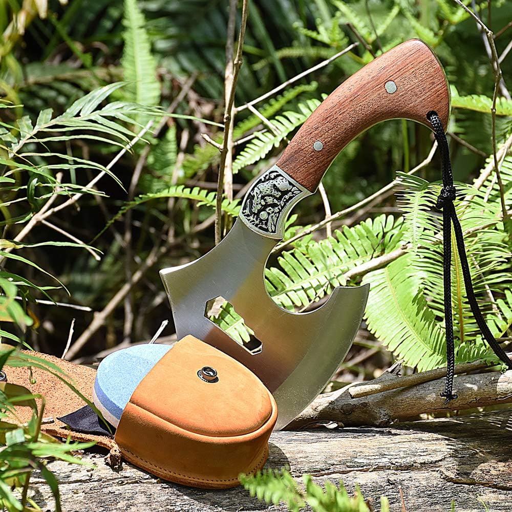 NedFoss Axe/Hatchet Sharpening Puck Whetstone Knife Sharpening Stone, Dual Grit Multi-Purpose Sharpener with Sheath