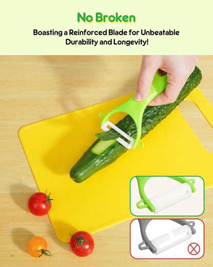 Kids Kitchen Knife Set, 15 Pcs BPA Free Montessori Kitchen Tools for Toddlers' Real Cooking, Include Knives, Crinkle and Sandwich Cutters, Peeler, Cutting Boards, Cleaning Tools for 3+ Birthday Gift