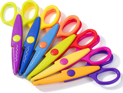 Mr. Pen- Craft Scissors Decorative Edge, 6 Pack, Bright, Zig Zag Scissors for Crafting, Scrapbooking, Fancy, Pattern, Design