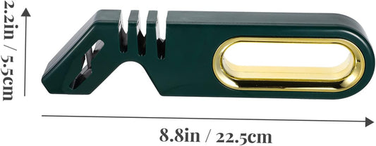 Ergonomic Handle Quick Pull Through Knife Sharpener Four Stage Kitchen Scissors Quick Sharpener