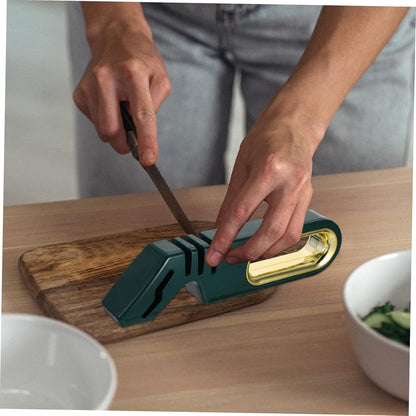 Ergonomic Handle Quick Pull Through Knife Sharpener Four Stage Kitchen Scissors Quick Sharpener