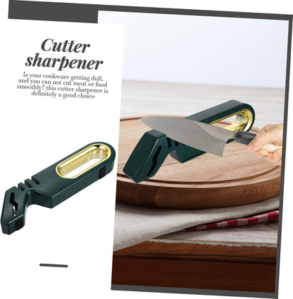 Ergonomic Handle Quick Pull Through Knife Sharpener Four Stage Kitchen Scissors Quick Sharpener