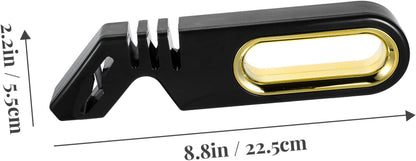 Ergonomic Handle Quick Pull Through Knife Sharpener Four Stage Kitchen Scissors Quick Sharpener