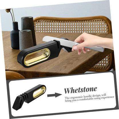 Ergonomic Handle Quick Pull Through Knife Sharpener Four Stage Kitchen Scissors Quick Sharpener