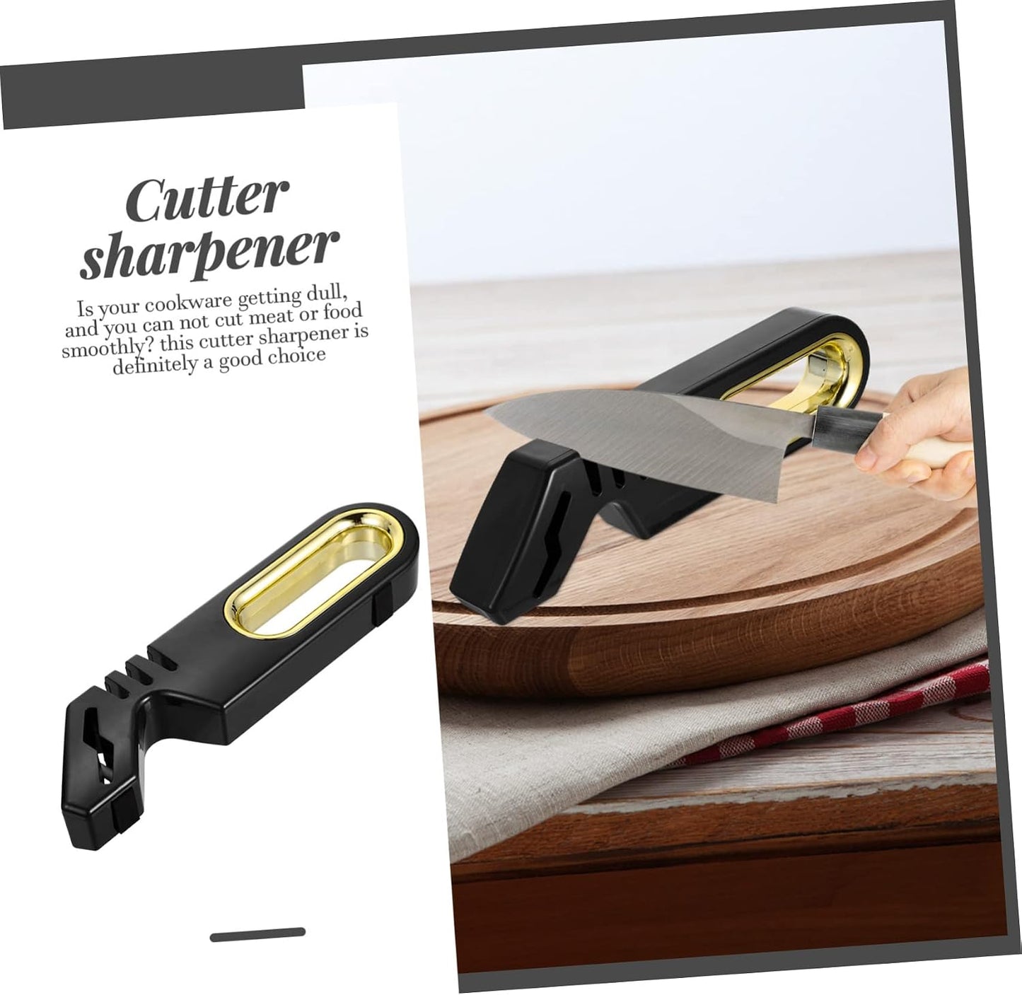 Ergonomic Handle Quick Pull Through Knife Sharpener Four Stage Kitchen Scissors Quick Sharpener