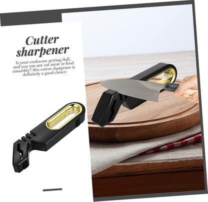 Ergonomic Handle Quick Pull Through Knife Sharpener Four Stage Kitchen Scissors Quick Sharpener