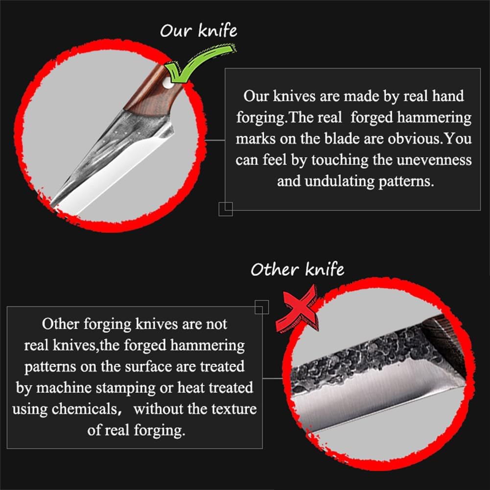 Brisket Trimming Knife,Fillet Knife for Meat,Curved Boning Knives 7 Inch, Hand Forged Meat Trimming Knife,Japanese Boning Knife Meat Butcher Knife for Fish Chincken Gift for Dad