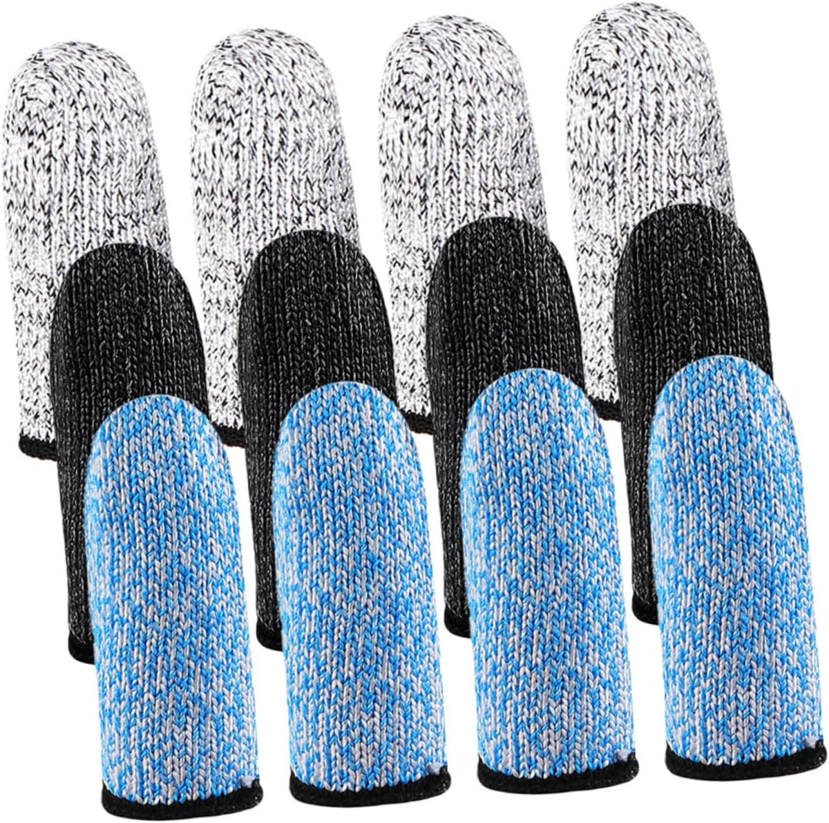 6 Pairs Cut Resistant Finger Cots for Men and Women, High-Durability Multi-Function Finger Protection Sleeves, Small Life Extender Covers for Kitchen, Crafting, and Industrial Use