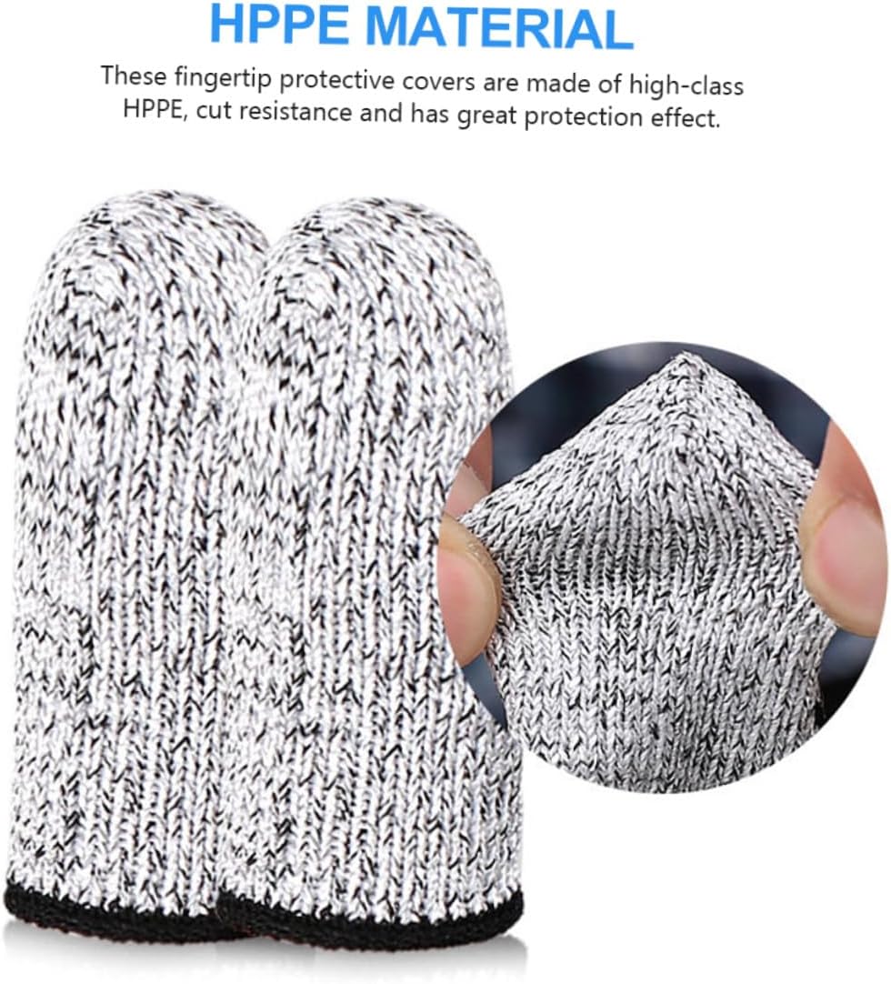 6 Pairs Cut Resistant Finger Cots for Men and Women, High-Durability Multi-Function Finger Protection Sleeves, Small Life Extender Covers for Kitchen, Crafting, and Industrial Use