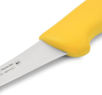 Boning Knife 5 Inch Nitrum Stainless Steel and 140 mm blade. Professional Butcher Knife to Slice Bones from Meat. Ergonomic Polypropylene Handle. Series 2900. Color Black.