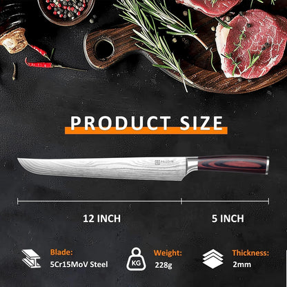 Utility Knife, 5 Inch Chef Knife, Ultra Sharp High Carbon Stainless Steel, Multipurpose Paring Knife for Fruit and Vegetable Cutting with Wooden Handle, Premium Gift Box