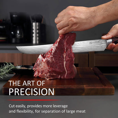 Utility Knife, 5 Inch Chef Knife, Ultra Sharp High Carbon Stainless Steel, Multipurpose Paring Knife for Fruit and Vegetable Cutting with Wooden Handle, Premium Gift Box