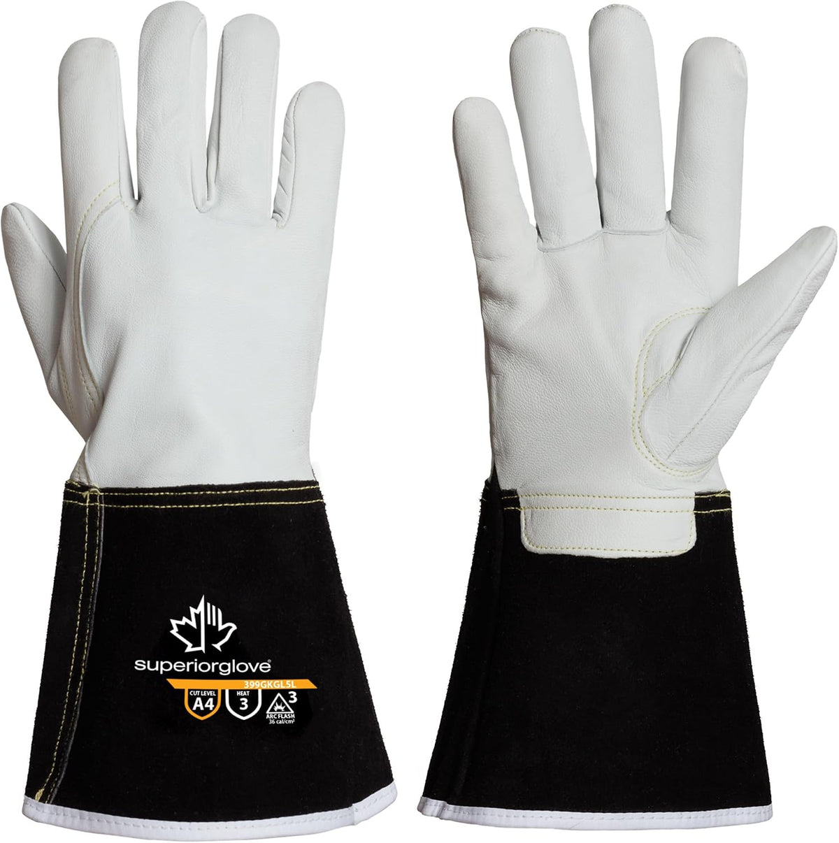 Endura Goatskin Leather MIG Welding Gloves Cut Resistant Protection - Arc Flash Safety Work 399GKGKL5
