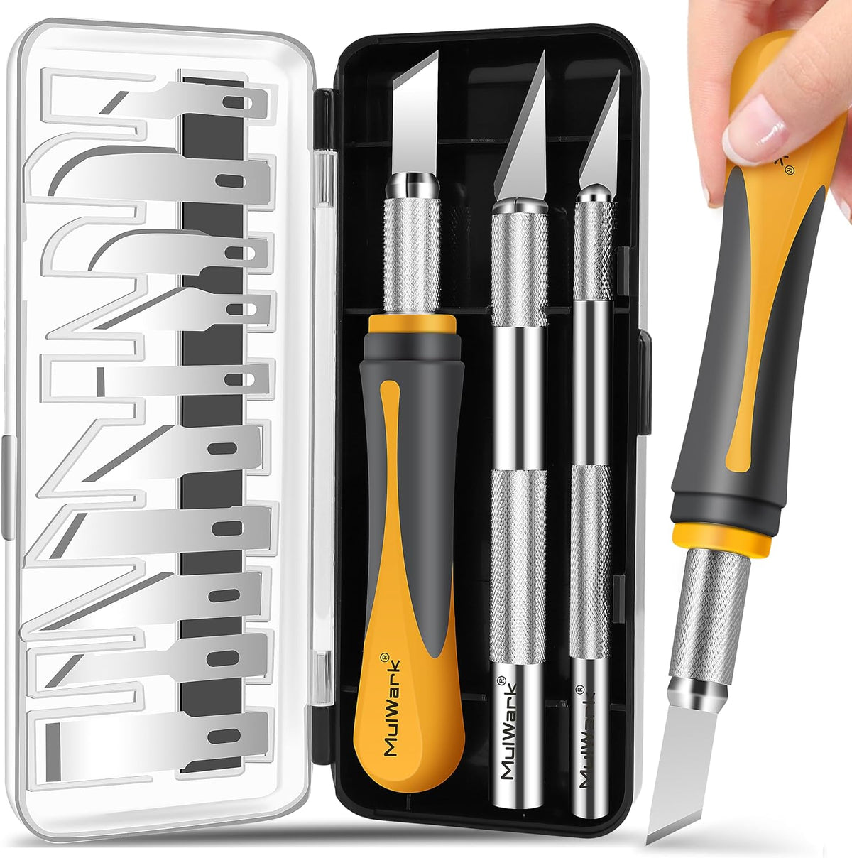 Exacto Knife Set | Craft Knife Kit | Precision Craft Hobby Kit with Razor Sharp Knives for Wood, Crafting, Leather, Scrapbooking & Modeling