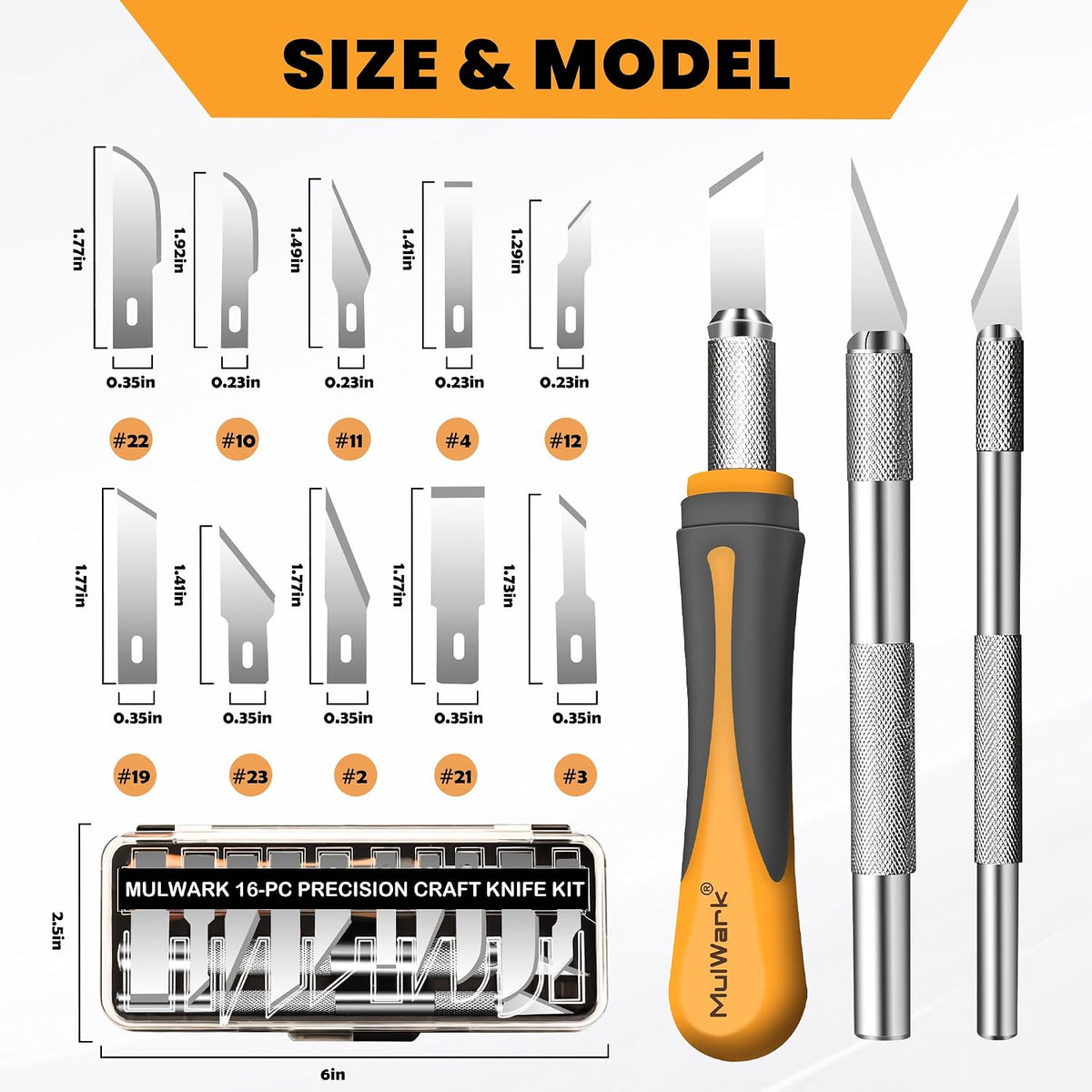 Exacto Knife Set | Craft Knife Kit | Precision Craft Hobby Kit with Razor Sharp Knives for Wood, Crafting, Leather, Scrapbooking & Modeling