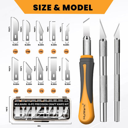 Exacto Knife Set | Craft Knife Kit | Precision Craft Hobby Kit with Razor Sharp Knives for Wood, Crafting, Leather, Scrapbooking & Modeling