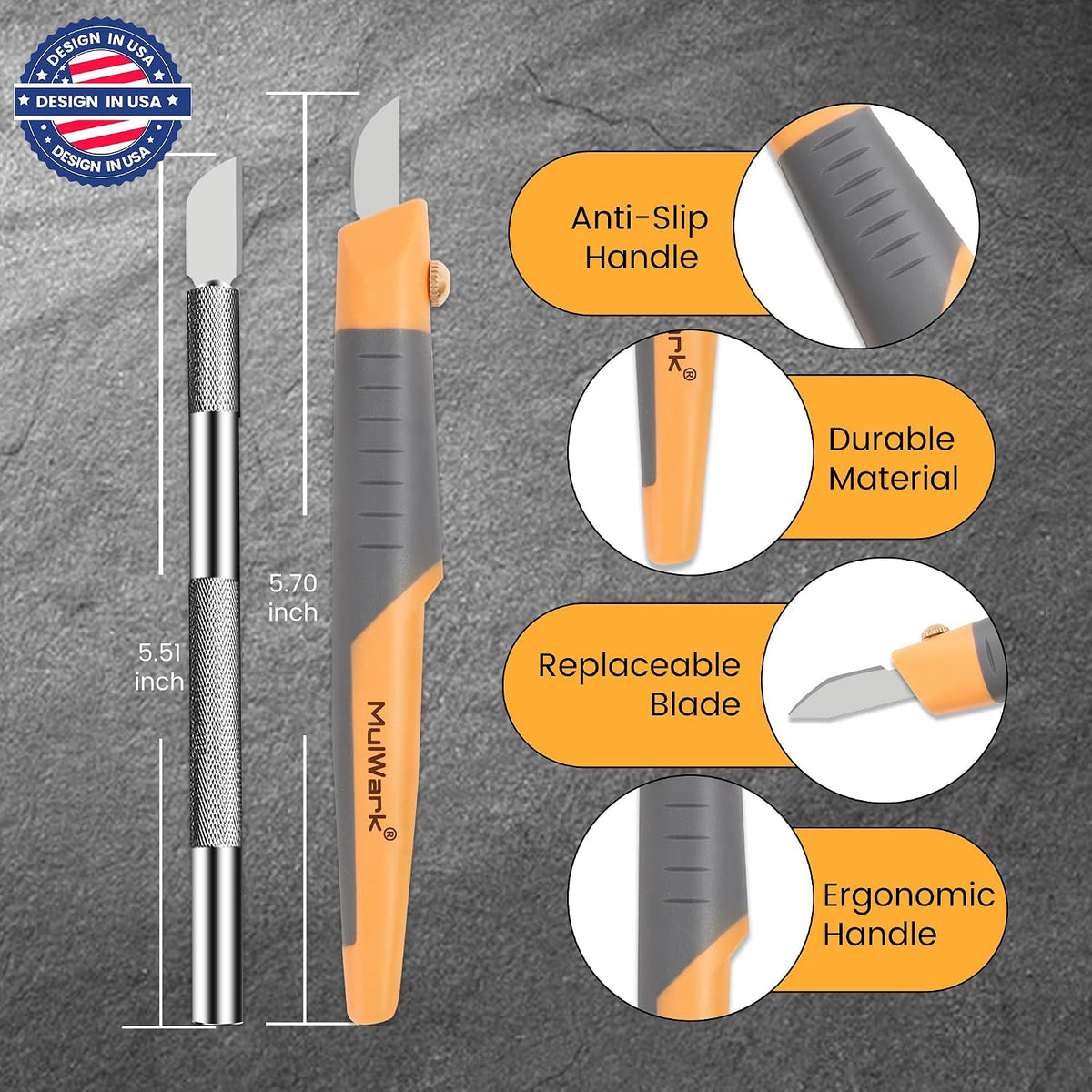 Exacto Knife Set | Craft Knife Kit | Precision Craft Hobby Kit with Razor Sharp Knives for Wood, Crafting, Leather, Scrapbooking & Modeling