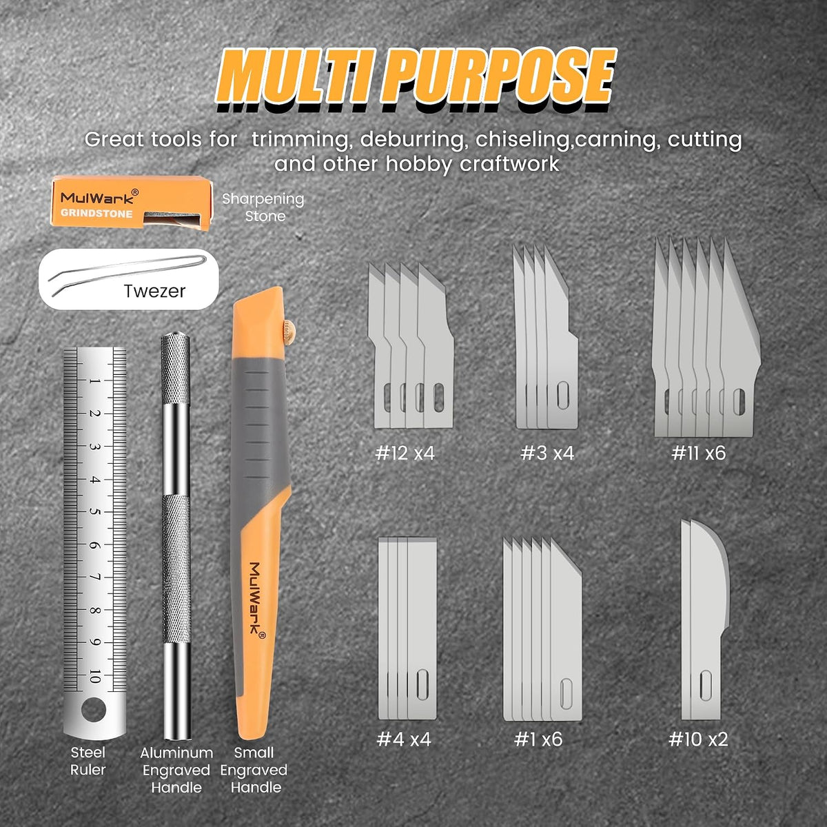 Exacto Knife Set | Craft Knife Kit | Precision Craft Hobby Kit with Razor Sharp Knives for Wood, Crafting, Leather, Scrapbooking & Modeling