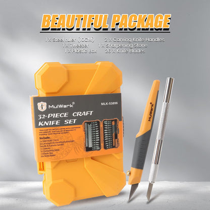 Exacto Knife Set | Craft Knife Kit | Precision Craft Hobby Kit with Razor Sharp Knives for Wood, Crafting, Leather, Scrapbooking & Modeling