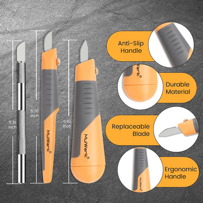 Exacto Knife Set | Craft Knife Kit | Precision Craft Hobby Kit with Razor Sharp Knives for Wood, Crafting, Leather, Scrapbooking & Modeling