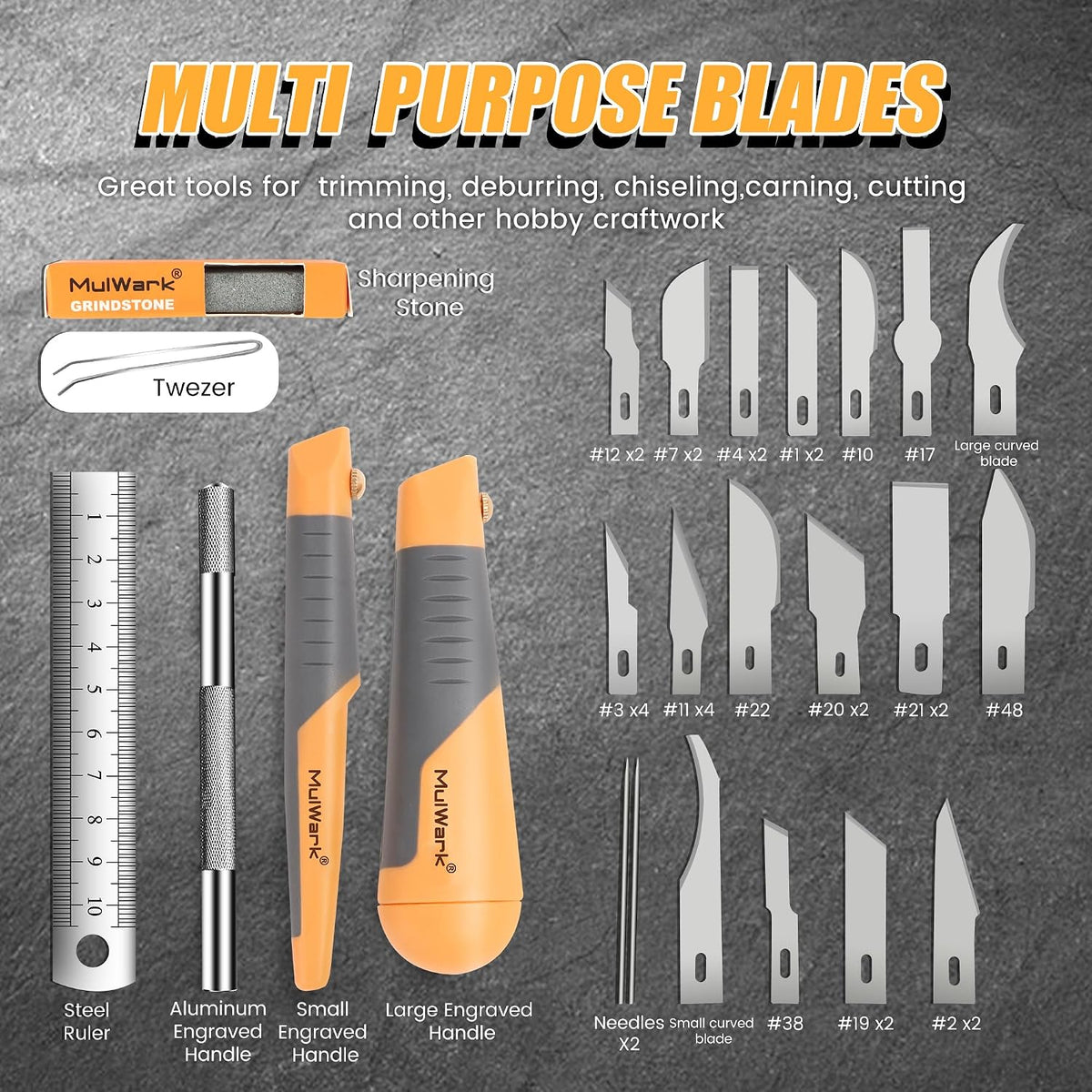 Exacto Knife Set | Craft Knife Kit | Precision Craft Hobby Kit with Razor Sharp Knives for Wood, Crafting, Leather, Scrapbooking & Modeling