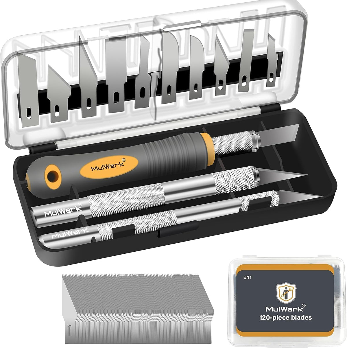 Exacto Knife Set | Craft Knife Kit | Precision Craft Hobby Kit with Razor Sharp Knives for Wood, Crafting, Leather, Scrapbooking & Modeling