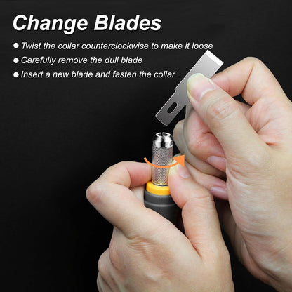 Exacto Knife Set | Craft Knife Kit | Precision Craft Hobby Kit with Razor Sharp Knives for Wood, Crafting, Leather, Scrapbooking & Modeling