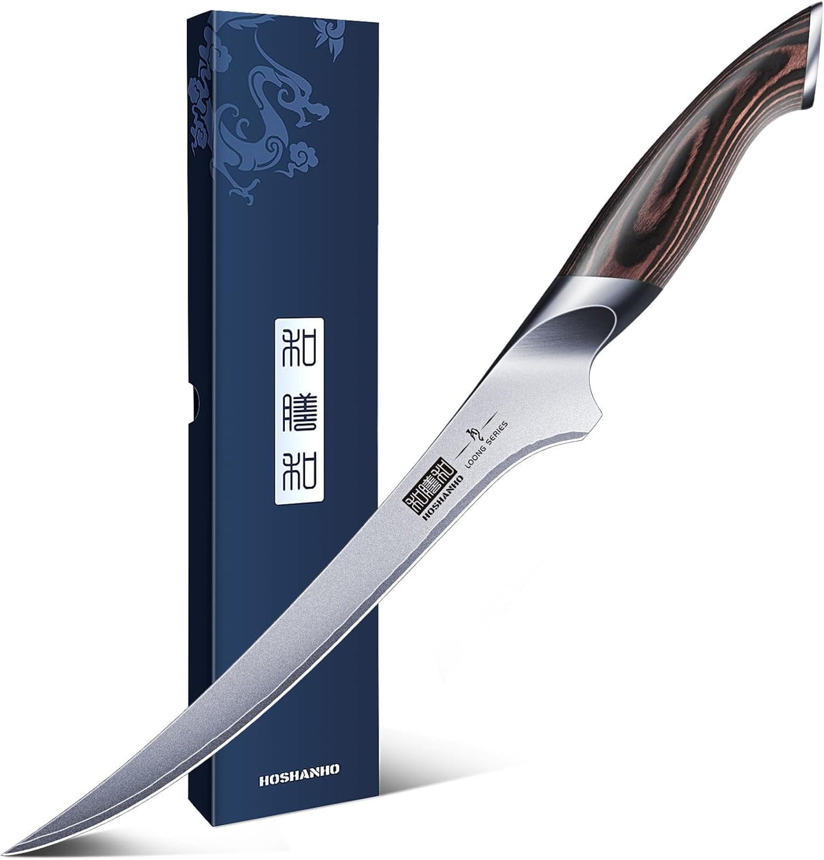 Fillet Knife 7 Inch, Super Sharp Boning Knife in High Carbon Stainless Steel, Professional Japanese Fish Knives for Meat Poultry Cutting