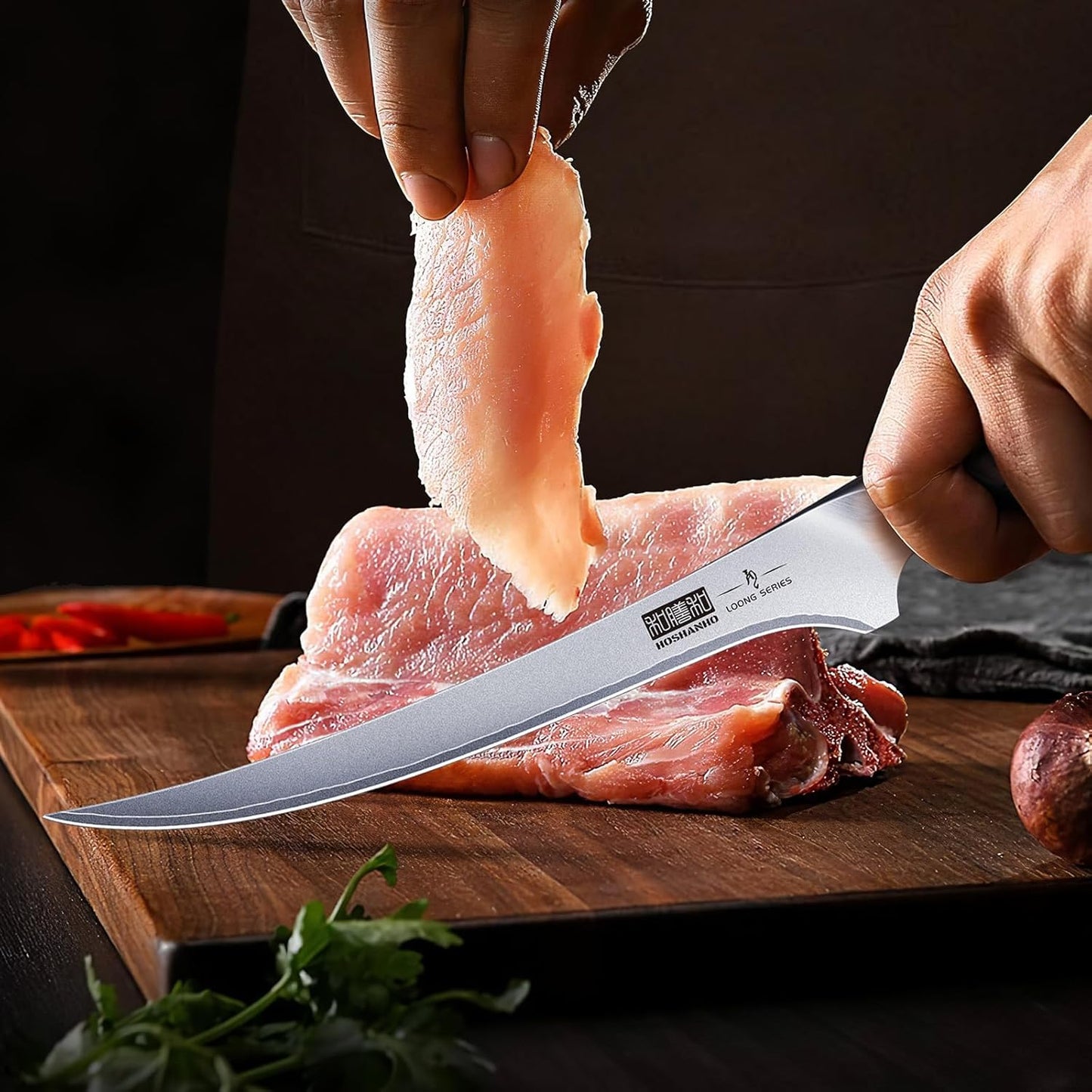Fillet Knife 7 Inch, Super Sharp Boning Knife in High Carbon Stainless Steel, Professional Japanese Fish Knives for Meat Poultry Cutting