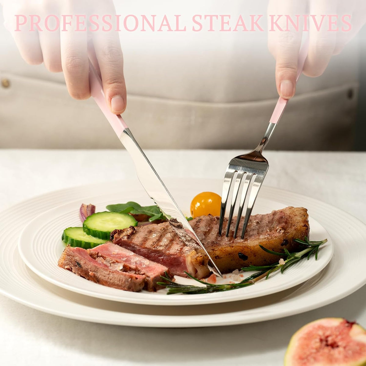 Silverware Set 48-Piece Gold Flatware Set with Steak Knives Food-Grade Stainless Steel Cutlery Set for 8 Mirror Polished Utensils Set for Home Kitchen Restaurant