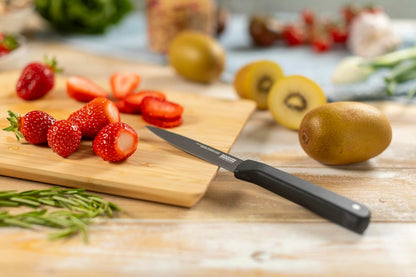 ICED Paring Knife 3.54 Inch, Ice Hardened German Stainless Steel, Razor Sharp Titanium Coated Blade, Precision Everyday Kitchen Knife