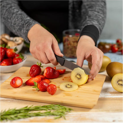 ICED Paring Knife 3.54 Inch, Ice Hardened German Stainless Steel, Razor Sharp Titanium Coated Blade, Precision Everyday Kitchen Knife