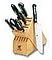 Pro 7-Piece Razor-Sharp German Knife Block Set with Bonus Sharpener, Made in Company-Owned German Factory with Special Formula Steel perfected for almost 300 Years, Dishwasher Safe