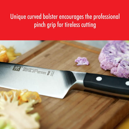 Pro 7-Piece Razor-Sharp German Knife Block Set with Bonus Sharpener, Made in Company-Owned German Factory with Special Formula Steel perfected for almost 300 Years, Dishwasher Safe