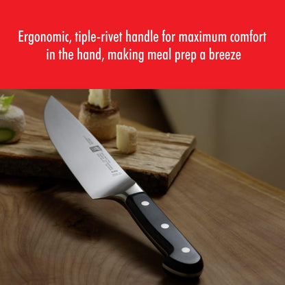 Pro 7-Piece Razor-Sharp German Knife Block Set with Bonus Sharpener, Made in Company-Owned German Factory with Special Formula Steel perfected for almost 300 Years, Dishwasher Safe