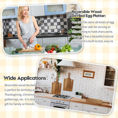 6 Pcs Cutting Board Bulk Kitchen Thicken Chopping Platter with Handles Wooden Charcuterie Serving Trays Blank Wood Boards for Engraving Wedding Housewarming(Acacia Wood,11 x 5 Inch)