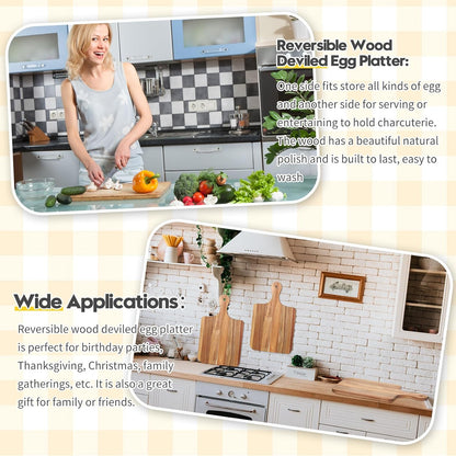 6 Pcs Cutting Board Bulk Kitchen Thicken Chopping Platter with Handles Wooden Charcuterie Serving Trays Blank Wood Boards for Engraving Wedding Housewarming(Acacia Wood,11 x 5 Inch)