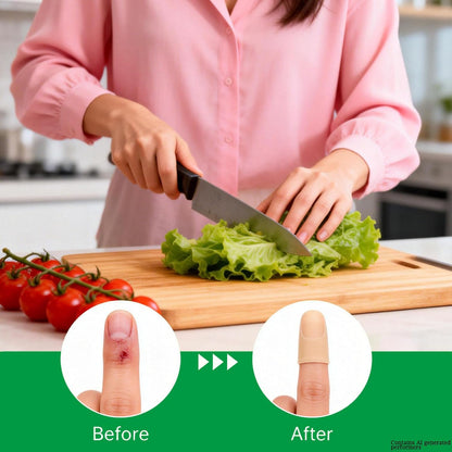 Gel Finger Protectors Finger Caps Silicone Fingertips Protection - Finger Cots Great for Trigger Finger, Finger Arthritis, Finger Cracking and Other Finger Pain Relief(Nude, Medium)