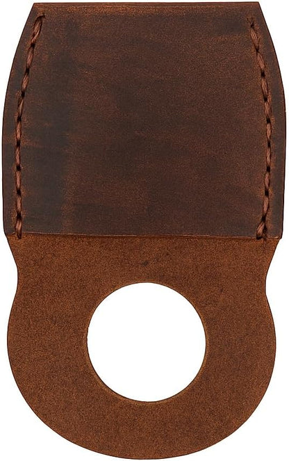 Handmade Leather Thumb Guard for Wood Carving – Full-Grain Leather Finger Protector, Carving & Whittling Safety Shield for Carpenters, Crafting, Woodworking Tools (Brown)