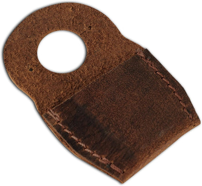 Handmade Leather Thumb Guard for Wood Carving – Full-Grain Leather Finger Protector, Carving & Whittling Safety Shield for Carpenters, Crafting, Woodworking Tools (Brown)