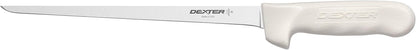 S133-7WS1-CP Sani-Safe 7" Narrow Fillet Knife with Sheath | Stainless high-carbon steel blade with textured slip-resistant grip and sheath. Ideal for filleting fish.