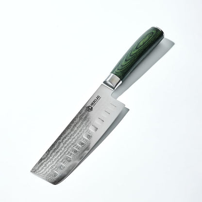 3.5 Inch Japanese Damascus Stainless Steel Pairing Knife, Full Tang Construction, Pakkawood Handle